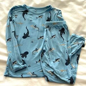 Kyte Baby • Stream Shark Bamboo Pajama Set - Size 6T